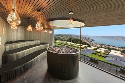 Sauna mit Sicht über den Zürichsee